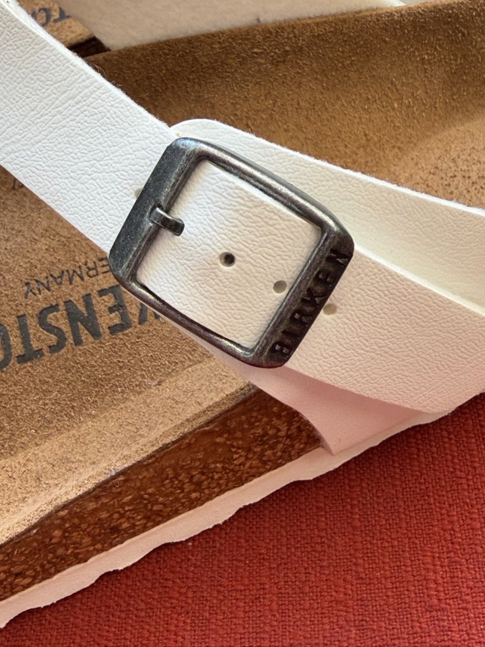 Birkenstock White Gizeh Leather Thong Sandals - Women's - Picture 6 of 6